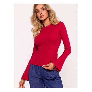 Bluza dama -  bumbac - maneci lungi - rosu