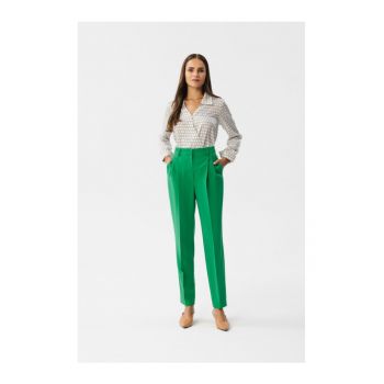 Pantaloni eleganti de dama -  Anigran - verde deschis