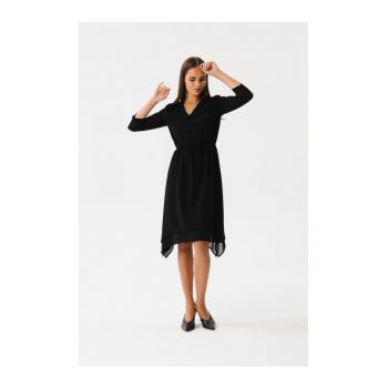 Rochie dama asimetrica -  Spumados - neagra