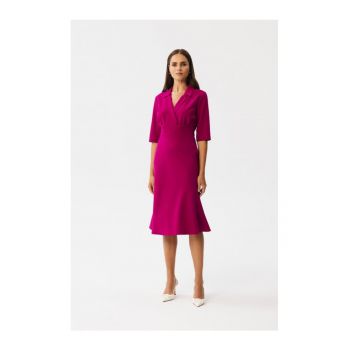 Rochie midi dama -  Bohodawc - pruna