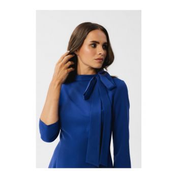 Rochie midi dama -  Gwalchakin - albastru de floarea de colt