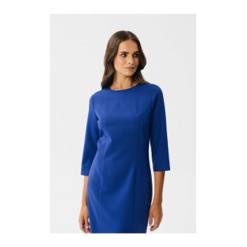 Rochie midi dama -  Lledwg - albastru de floarea de colt