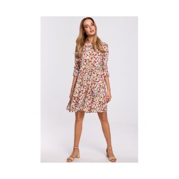 Rochie cu maneca scurta cu volane