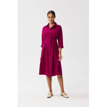Rochie Emery cu pliuri in talie -