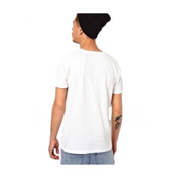 Tricou barbatesc - alb 68 si ramai datoare
