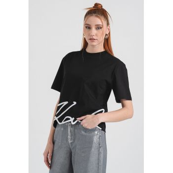 Tricou de bumbac cu imprimeu logo