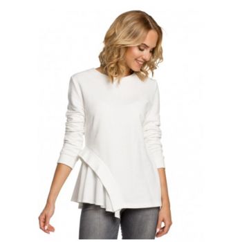 Bluza dama -  Bumbac/Poliester - Alb -