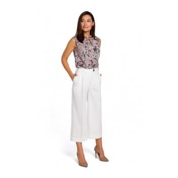 Pantaloni dama -  Poliester/Viscoza - Alb