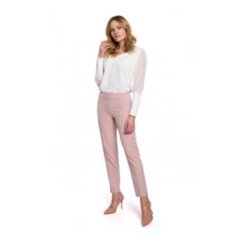 Pantaloni slim -  Poliester/Elastan - Roz