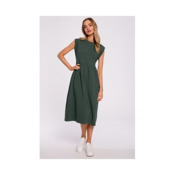 Rochie dama -  Bumbac/Elastan - Verde kaki4