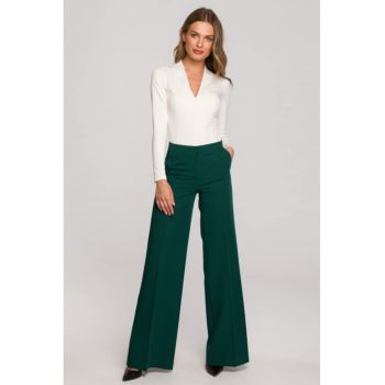 Pantaloni eleganti - evazata -  Verde -