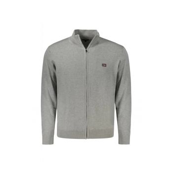 Bluza cu fermoar barbati - cu mini logo brodat - Regular fit -