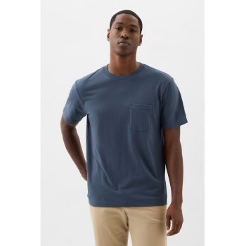 Tricou relaxed fit cu buzunar pe piept