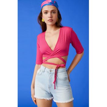 Bluza crop petrecut