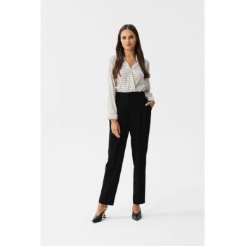 Pantaloni eleganti cu talie inalta -