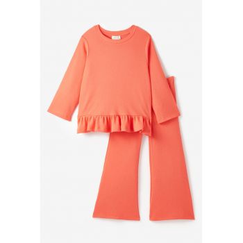 Set de bluza din amestec de bumbac si pantaloni - 2 piese