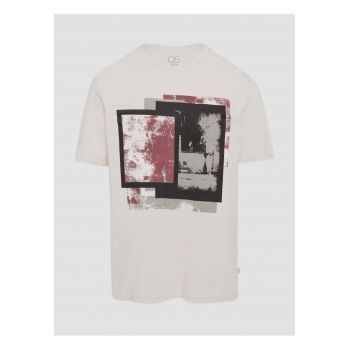 Tricou barbati cu imprimeu abstract in partea din fata - Q/S by s.Oliver
