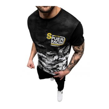 Tricou barbatesc cu imprimeu -  Betony - gri