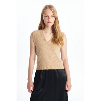 Pulover uni din tricot
