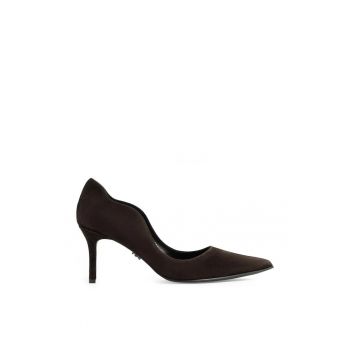 Pantofi dama  model 1531 piele velur maro