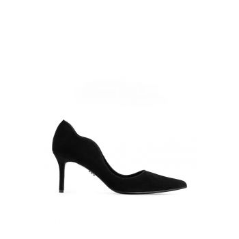 Pantofi dama  model 1531 piele velur negru
