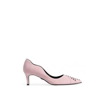 Pantofi dama  model 1533 piele velur roz
