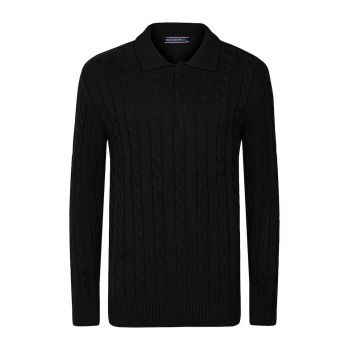 Pulover polo cu model torsade