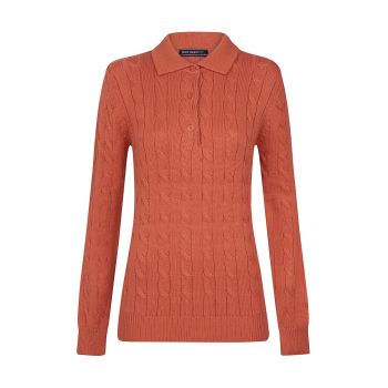 Pulover polo cu model torsade