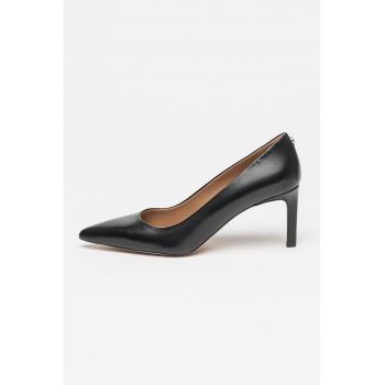 Pantofi din piele cu toc Janet