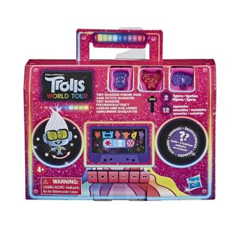 Set 2 figurine Trolls Tiny Dancers, cu 12 accesorii, 4 ani+, Multicolor, 3 cm
