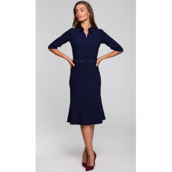 Rochie cu curea -  Poliester - Verde