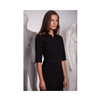 Rochie cu curea -  Poliester - Verde