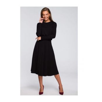 Rochie evazata -  Viscoza - Rosu