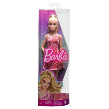 Papusa Barbie Fashionista Pink Floral Dress (hjt02)