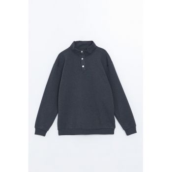Bluza de trening cu fenta cu capse