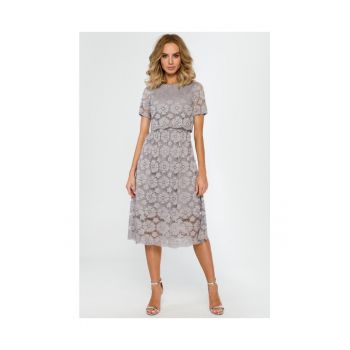 Rochie midi din dantela -  Nylon/Elastan