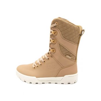 Cizme femei  Nadene High Leg Leather Lace-up - Bej ieftine la reducere