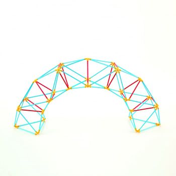 Jucarie din bambus Flexistix - Cupola Geodezica (177 piese)