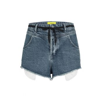 Pantaloni scurti dama -  302078929 - Bumbac - Albastru