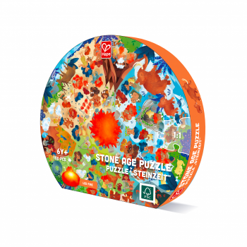 Puzzle copii epoca de piatra, cu lumini led  (102 piese)