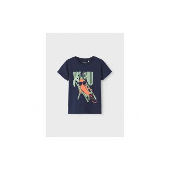 Tricou copii -  302000388 - Bumbac organic - Elastan - Albastru