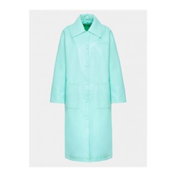 Palton dama -  302778812 - Piele Ecologica - Albastru
