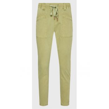 Pantaloni dama -  302097043 - Bumbac - Verde
