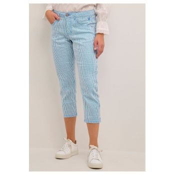 Pantaloni dama -  302097135 - Bumbac - Albastru