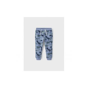 Pantaloni lungi -  301469889 - Bumbac - Elastan - Albastru