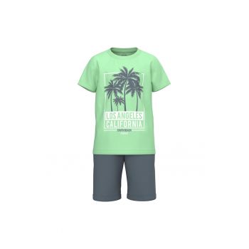 Set tricou si pantaloni scurti -  301999713 - Bumbac - Verde