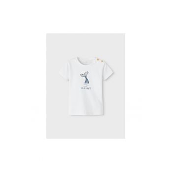 Tricou copii -  302000739 - Bumbac organic - Elastan - Alb