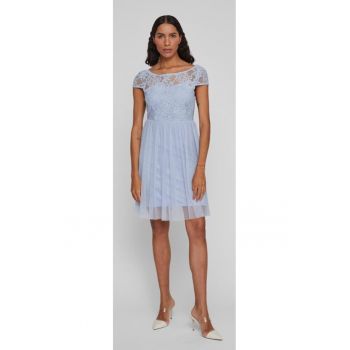 Rochie -  5021 - Bumbac - Albastru celest
