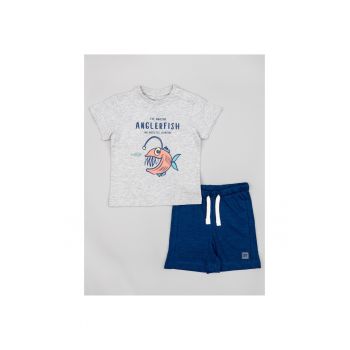 Set tricou si pantaloni scurti -  302715107 - Bumbac - Gri