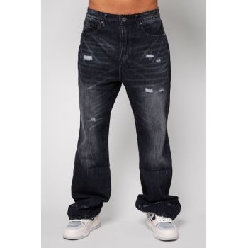 Blugi lungi din denim Black 14423 de firma originali